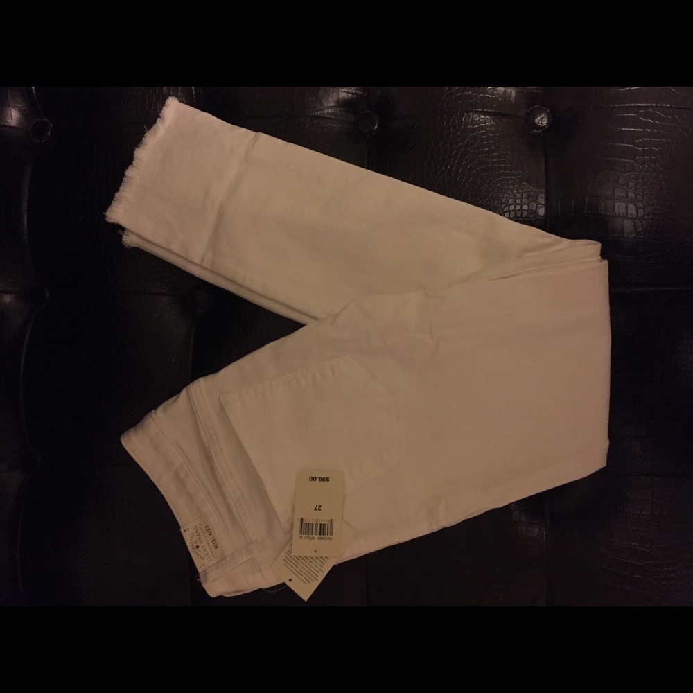 Lucky Brand White Crop Jeans